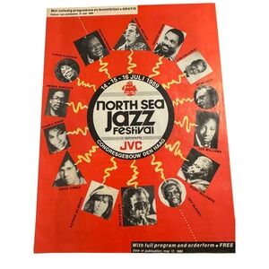 1989 North Sea Jazz Festival Program Miles Davis Dizzy Gillespie JVC Den Haag